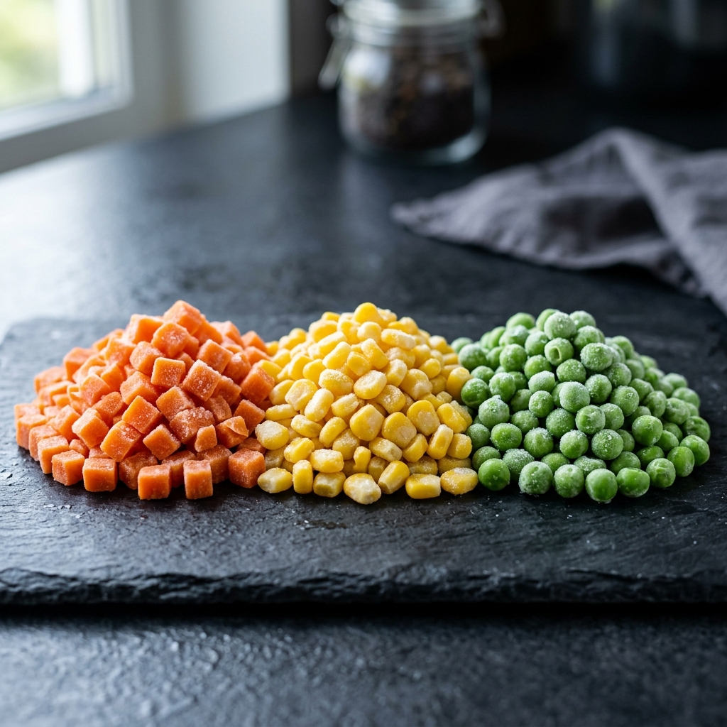 Rau củ quả cắt hạt lựu đông lạnh